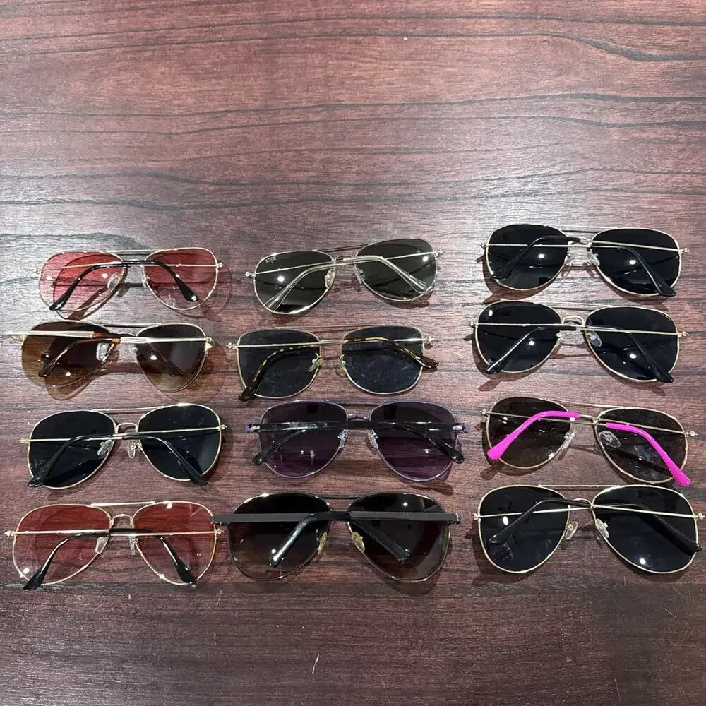 Lot Of 12 Unbranded Aviator Sunglasses Unisex Mens Women’s G8